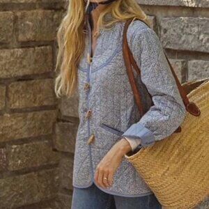 Doen Parker Quilted Jacket in Cottage Ivy Floral